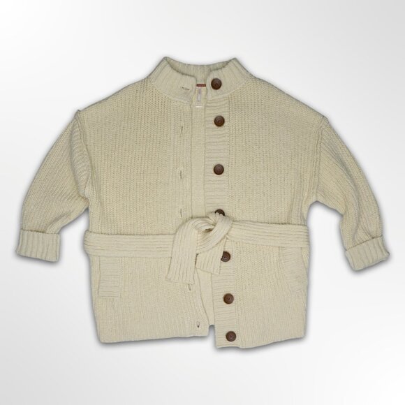 Free People Ivory Boho Knit Cardigan - Size XS - New - Picture 2 of 3
